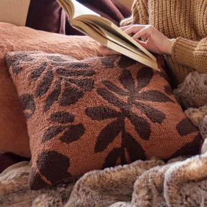 Habitat Perra Punch Needle Cushion Caramel / Chocolate by Habitat, a Cushions, Decorative Pillows for sale on Style Sourcebook