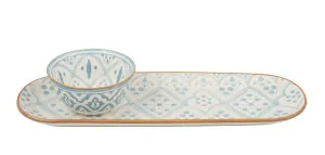 Aleah Ceramic 2-Piece Serve Set 36x11x5cm by Coast to Coast, a Platters & Serving Boards for sale on Style Sourcebook