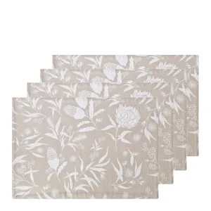 J.Elliot Bindi 4 pack placemats in grey beige by J Elliot, a Aprons for sale on Style Sourcebook