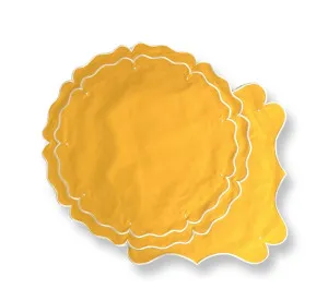 8 Piece High Tea Round Yellow Placemat And Napkin Set by Hutch Accessories, a Aprons for sale on Style Sourcebook