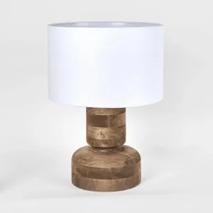 Clem Timber Table Lamp White Shade by Florabelle Living, a Lamps for sale on Style Sourcebook