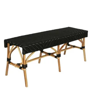 Outdoor Undercover Missoli Rattan Bench Black by Florabelle Living, a Outdoor Benches for sale on Style Sourcebook