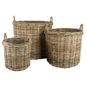 S/3 Andal Rattan Storage Baskets by Florabelle Living, a Baskets & Boxes for sale on Style Sourcebook