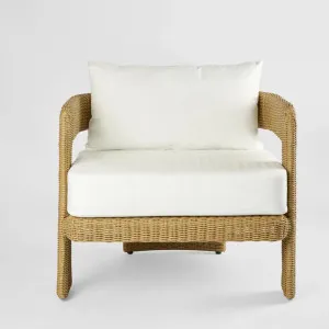 Cassius Outdoor Occasional Wicker ArmChair Natural by Florabelle Living, a Chairs for sale on Style Sourcebook