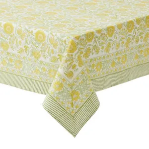 Marigold Cotton Block Tablecloth 150x220cm by Coast to Coast, a Table Cloths & Runners for sale on Style Sourcebook