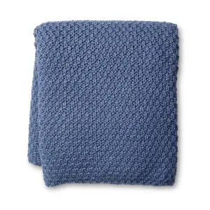 Jarah Blue Thick Knitted Throw 140x 175cm by Madras Link, a Throws for sale on Style Sourcebook