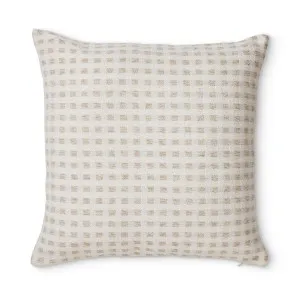 Checkers Cream/Beige Cushion 50cmx50cm by Madras Link, a Cushions, Decorative Pillows for sale on Style Sourcebook