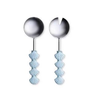Scallop Blue Salad Server Set 2 by Madras Link, a Salad Bowls & Servers for sale on Style Sourcebook