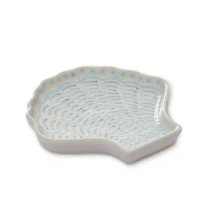 Ceramic Stone Shell Blue Plate by Madras Link, a Plates for sale on Style Sourcebook