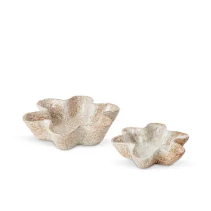 Set/2 Dana Natural Glazed Wavy Ceramic Dishes by Madras Link, a Plates for sale on Style Sourcebook
