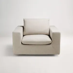 Hudson Swivel Modern Armchair, Luxe Natural, by Lounge Lovers by Lounge Lovers, a Chairs for sale on Style Sourcebook