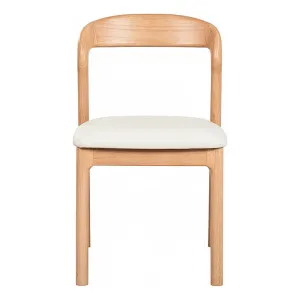 Aruba Dining Chair in Leather Frost / Oak by OZ Design, a Dining Chairs for sale on Style Sourcebook
