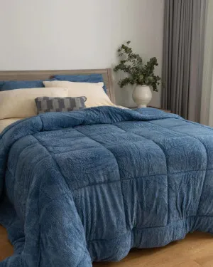 Smokey Blue Snuggle Fleece Comforter Set by null, a Quilts & Bedspreads for sale on Style Sourcebook