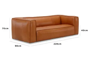 Linden Leather 3.5 Seat Sofa, Phoenix Tan, by Lounge Lovers by Lounge Lovers, a Sofas for sale on Style Sourcebook