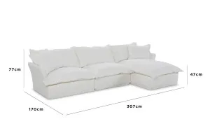 Toorak Right Chaise Sofa, Grey, by Lounge Lovers by Lounge Lovers, a Sofas for sale on Style Sourcebook