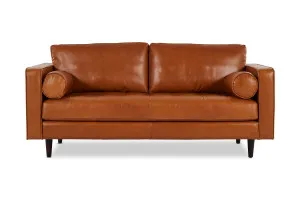 Draper Leather 2 Seat Sofa, Graphite, by Lounge Lovers by Lounge Lovers, a Sofas for sale on Style Sourcebook