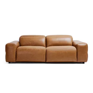 Hunter Leather 3 Seat Recliner Sofa, Sutton Taupe, by Lounge Lovers by Lounge Lovers, a Sofas for sale on Style Sourcebook