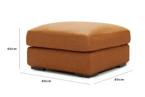 Long Beach Leather Ottoman, Ranch Tan, by Lounge Lovers by Lounge Lovers, a Ottomans for sale on Style Sourcebook