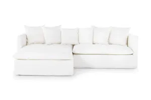 Santa Monica Left Chaise Sofa, White, by Lounge Lovers by Lounge Lovers, a Sofas for sale on Style Sourcebook