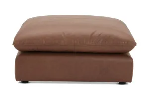 Loft Mini Leather Ottoman, Phoenix Mushroom, by Lounge Lovers by Lounge Lovers, a Ottomans for sale on Style Sourcebook