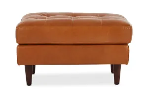 Draper Leather Ottoman, Brown, by Lounge Lovers by Lounge Lovers, a Ottomans for sale on Style Sourcebook