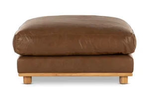 Nevada Leather Ottoman, Texas Rust, by Lounge Lovers by Lounge Lovers, a Ottomans for sale on Style Sourcebook