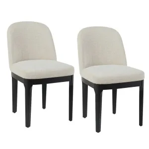 Jamie Black Dining Chair Set of 2 - Natural by CAFE Lighting & Living, a Dining Chairs for sale on Style Sourcebook