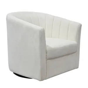Cadman Swivel Arm Chair - Ivory by CAFE Lighting & Living, a Chairs for sale on Style Sourcebook