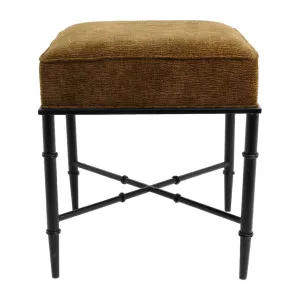 Hacienda Black Iron Stool - Butterscotch by CAFE Lighting & Living, a Ottomans for sale on Style Sourcebook