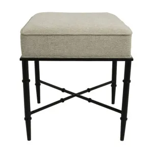 Hacienda Black Iron Stool - Wheat by CAFE Lighting & Living, a Ottomans for sale on Style Sourcebook