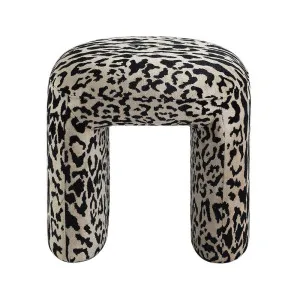 Piper Stool - Leopard Chenille *LIMITED EDITION* by CAFE Lighting & Living, a Ottomans for sale on Style Sourcebook