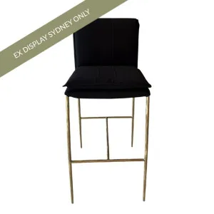 Heston Bar Stool - Black Linen - OUTLET NSW by CAFE Lighting & Living, a Bar Stools for sale on Style Sourcebook