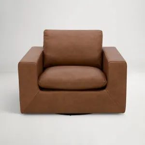 Hudson Swivel Chair, Tuscany Tan, by Lounge Lovers by Lounge Lovers, a Chairs for sale on Style Sourcebook