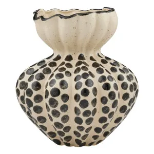 Raven Vase Large 24x26cm in Ivory / Black by OZ Design, a Vases & Jars for sale on Style Sourcebook