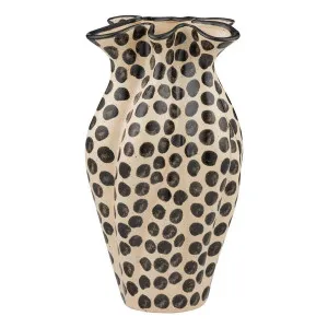 Raven Vase Small 19.5x37cm in Ivory / Black by OZ Design, a Vases & Jars for sale on Style Sourcebook