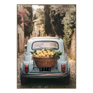 Fiat in Blue Box Framed Canvas in 95 x 135cm by OZ Design, a Painted Canvases for sale on Style Sourcebook