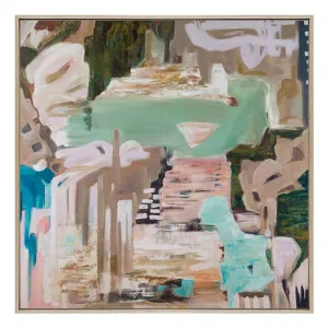 Earth & Sky Box Framed Canvas in 122 x 122cm by OZ Design, a Painted Canvases for sale on Style Sourcebook