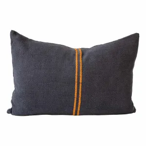 Orion Feather Fill Cushion 60x40cm in Midnight / Mustard by OZ Design, a Cushions, Decorative Pillows for sale on Style Sourcebook