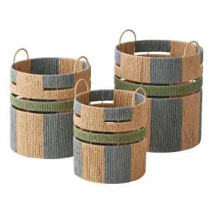 Ryhll Baskets Set of 3 in Green / Blue by OZ Design, a Baskets & Boxes for sale on Style Sourcebook