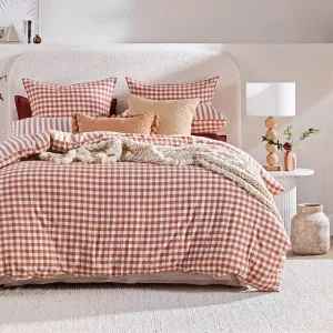 Habitat Maisie Check Quilt Cover Set Caramel by Habitat, a Quilt Covers for sale on Style Sourcebook