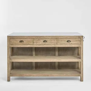 Denver Kitchen Island Natural & White ETA 15/06/2026 by Florabelle Living, a Kitchen Islands for sale on Style Sourcebook