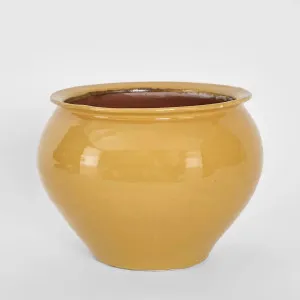 Petal Round Pot Mustard  ETA 13/03/2026 by Florabelle Living, a Storage Units for sale on Style Sourcebook