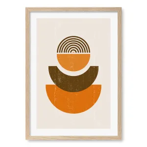 Orange Boho Sun Shapes Framed Art Print by Profile Australia, a Prints for sale on Style Sourcebook