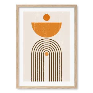 Orange Boho Sun Arch Framed Art Print by Profile Australia, a Prints for sale on Style Sourcebook