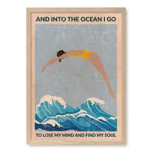 Into The Ocean Framed Art Print by Jon Downer by Profile Australia, a Prints for sale on Style Sourcebook