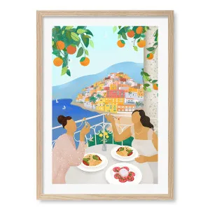 Girls in Positano Framed Art Print by Petra Lizde by Profile Australia, a Prints for sale on Style Sourcebook