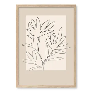 Floral Outline Framed Art Print by Elena Ristova by Profile Australia, a Prints for sale on Style Sourcebook