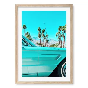 Teal Thunderbird Retro Framed Art Print by Profile Australia, a Prints for sale on Style Sourcebook