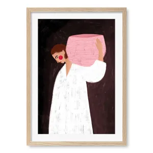 The Woman With The Pink Basket Framed Art Print by Bea Muller by Profile Australia, a Prints for sale on Style Sourcebook
