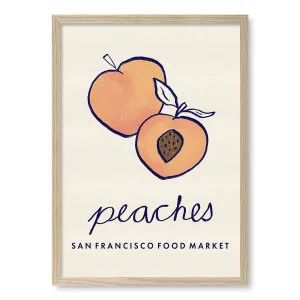 Food Market Peaches Framed Art Print by Profile Australia, a Prints for sale on Style Sourcebook